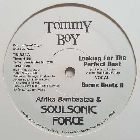 Afrika Bambaataa & Soulsonic Force : Looking For The Perfect Beat (12", Promo)