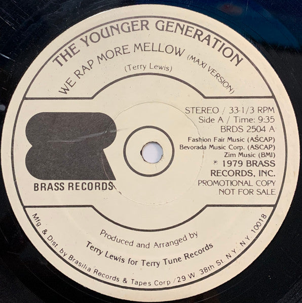 The Younger Generation : We Rap More Mellow (12", Promo)