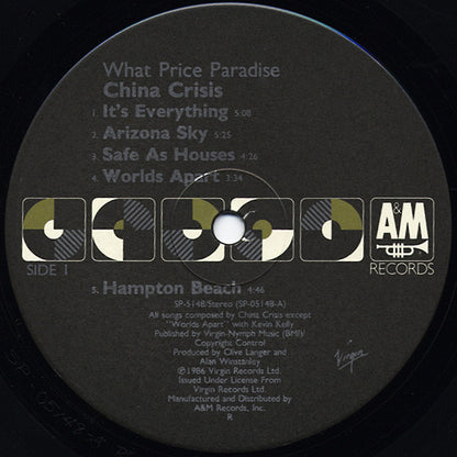 China Crisis : What Price Paradise (LP, Album, RCA)