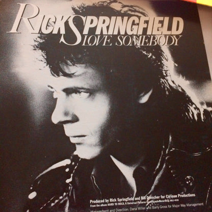 Rick Springfield : Love Somebody (12", Whi)