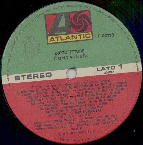 Disco Ettore : Container (12", P/Mixed)
