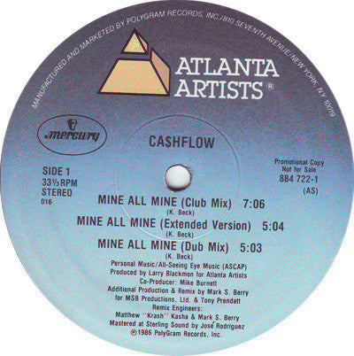 Ca$hflow : Mine All Mine (12", Promo)
