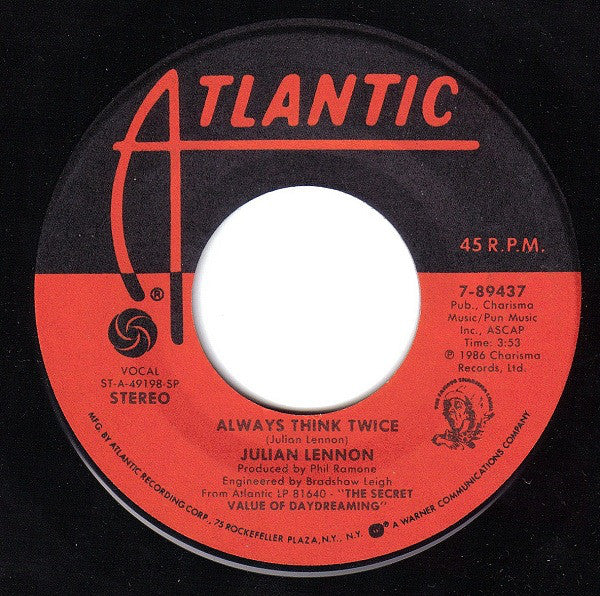 Julian Lennon : Stick Around (7", Single, Spe)
