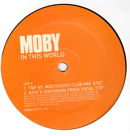 Moby : In This World / In My Heart (12")