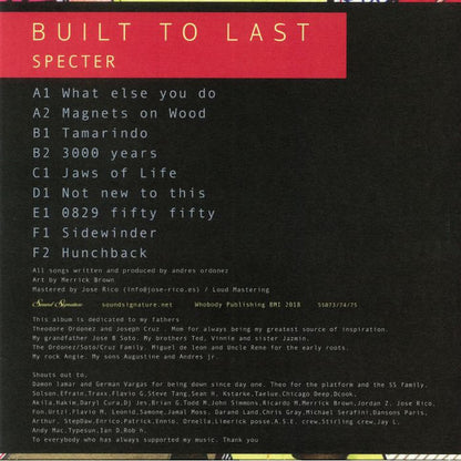 Specter : Built To Last (3x12", Album)