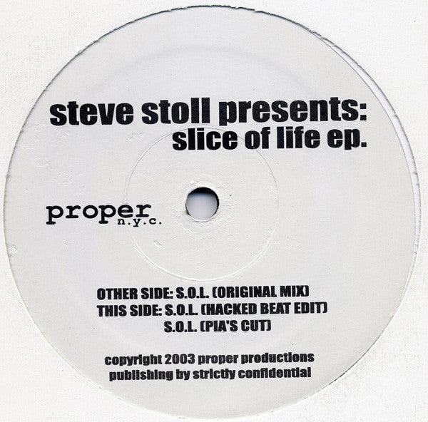 Steve Stoll : Slice Of Life EP (12", EP)