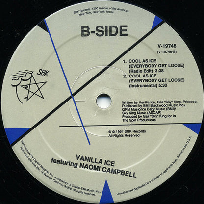 Vanilla Ice Feat. Naomi Campbell : Cool As Ice (Everybody Get Loose) (12")