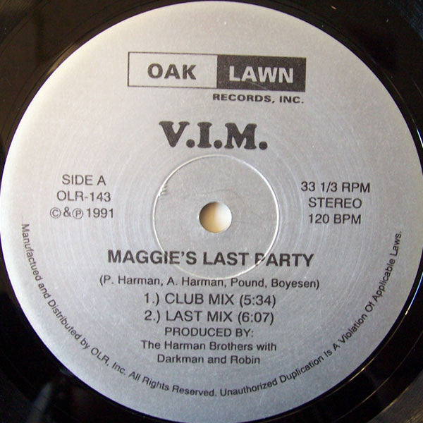V.I.M. : Maggie's Last Party (12")