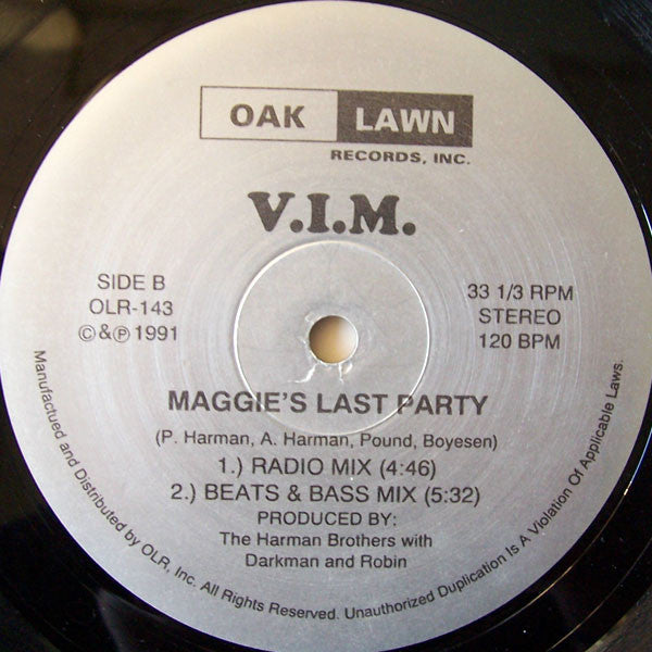 V.I.M. : Maggie's Last Party (12")