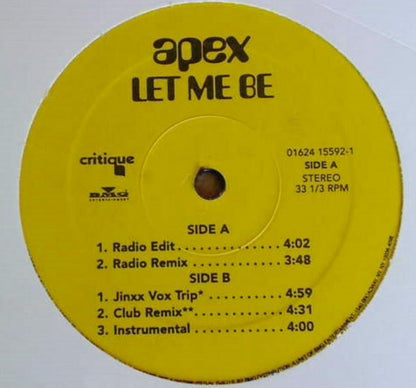 Apex (7) : Let Me Be (12")