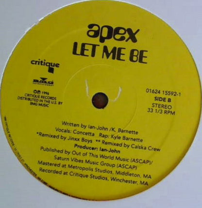 Apex (7) : Let Me Be (12")