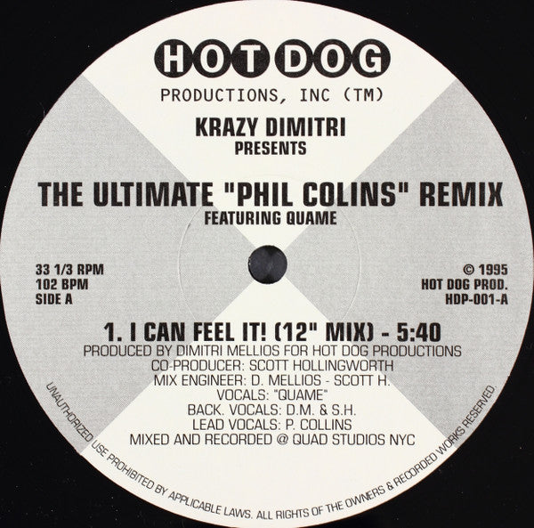 Krazy Dimitri : The Ultimate "Phil Colins" Remix (12")