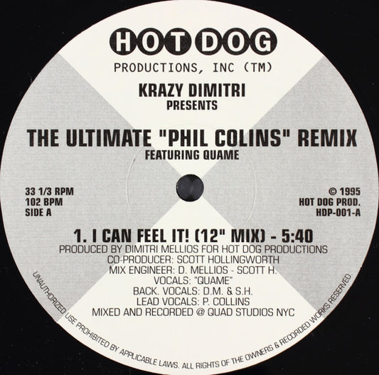 Krazy Dimitri : The Ultimate "Phil Colins" Remix (12")