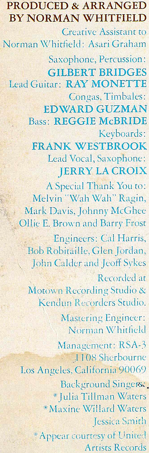 Rare Earth : Midnight Lady (LP, Album, Mon)