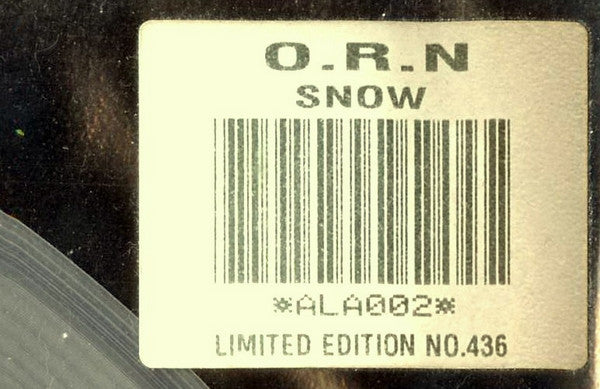 Omid '16B' Nourizadeh : Snow (12", S/Sided, Ltd, Num, Cle)