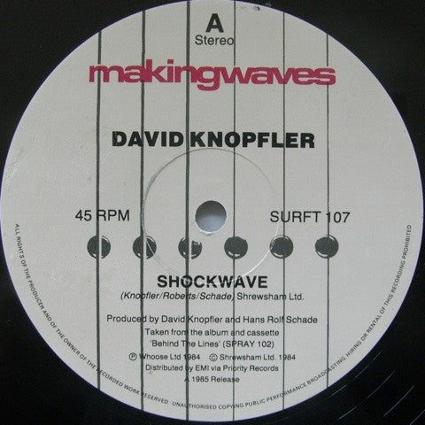 David Knopfler : Shockwave (12")