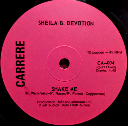 Sheila & B. Devotion : Singin In The Rain / Shake Me (12", Maxi)
