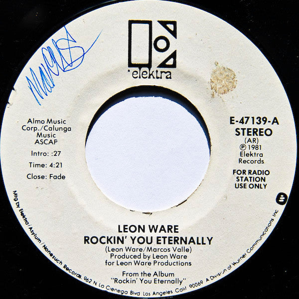 Leon Ware : Rockin' You Eternally (7", Mono, Promo)