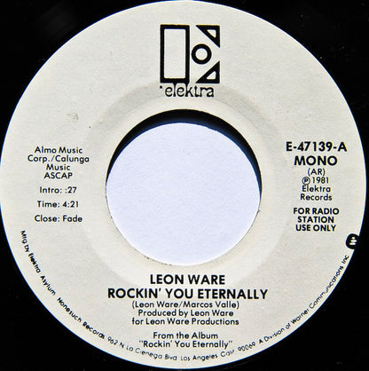 Leon Ware : Rockin' You Eternally (7", Mono, Promo)