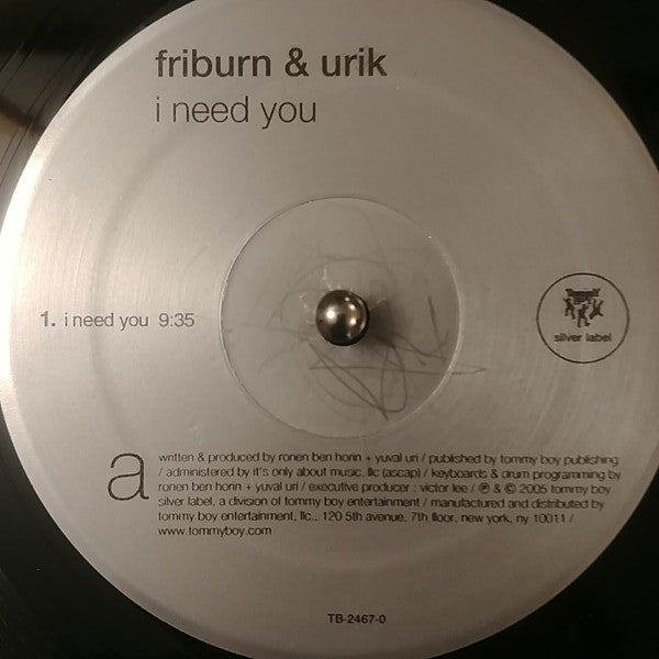 Friburn & Urik : I Need You (12")