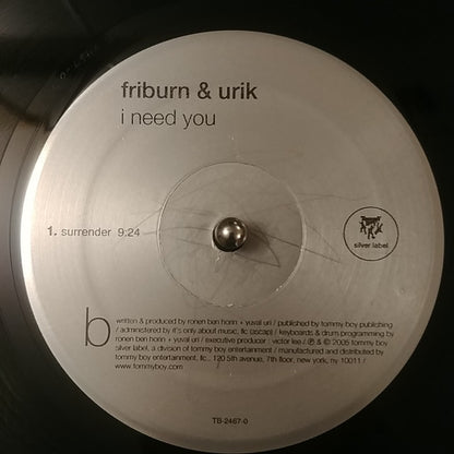 Friburn & Urik : I Need You (12")