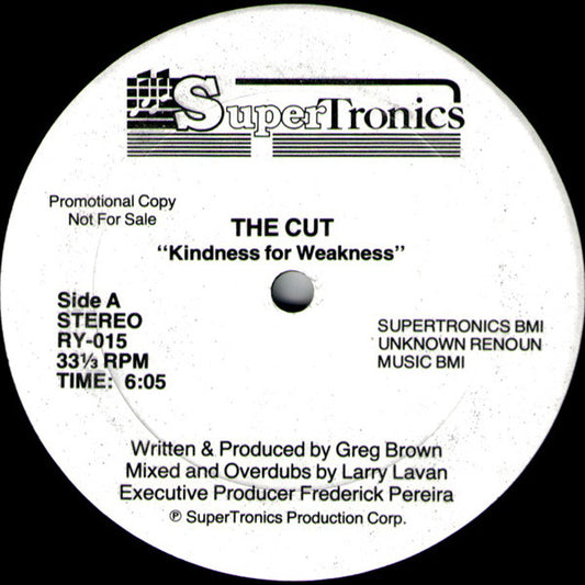 The Cut : Kindness For Weakness (12", Promo)