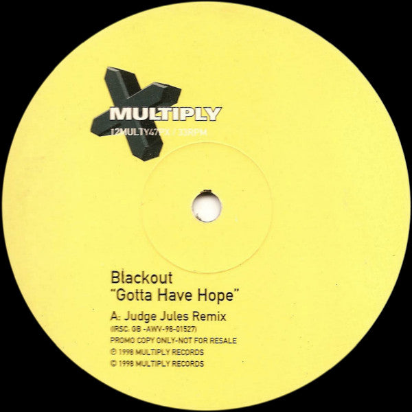 Blackout : Gotta Have Hope (12", Promo)