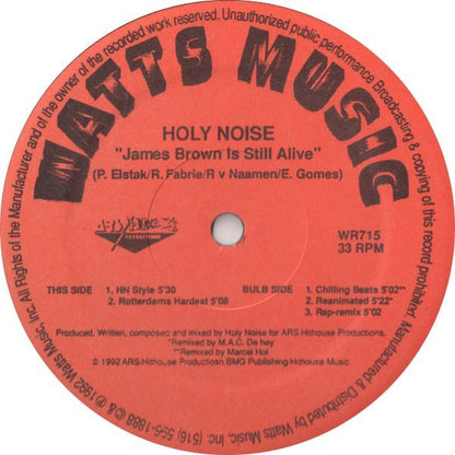 Holy Noise Featuring The Global Insert Project : James Brown Is Still Alive (12")