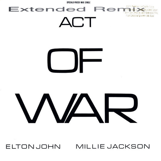 Elton John / Millie Jackson : Act Of War (12", Maxi)