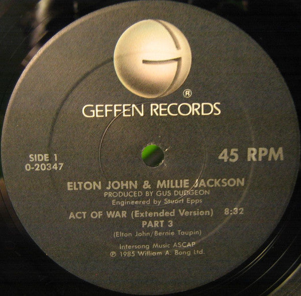 Elton John / Millie Jackson : Act Of War (12", Maxi)