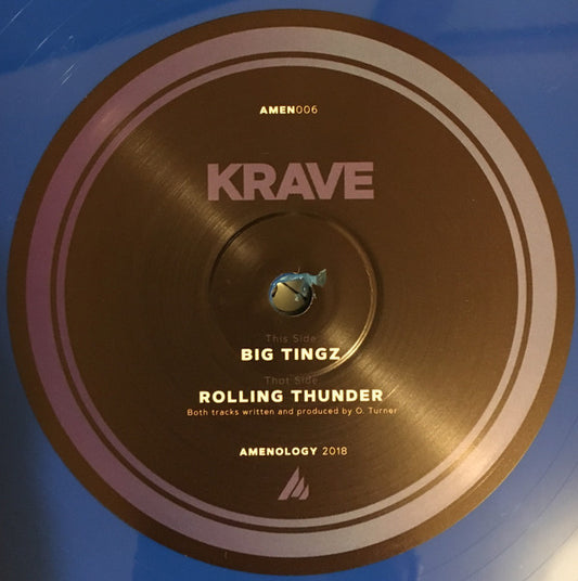 Krave (2) : Rolling Thunder / Big Tingz (12", Ltd, Blu)