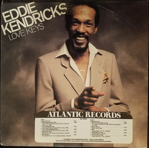 Eddie Kendricks : Love Keys (LP, Album, All)