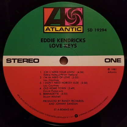 Eddie Kendricks : Love Keys (LP, Album, All)