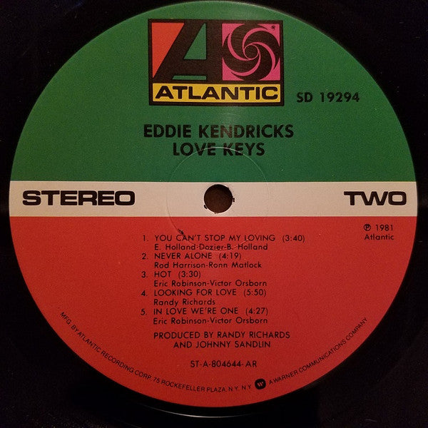 Eddie Kendricks : Love Keys (LP, Album, All)
