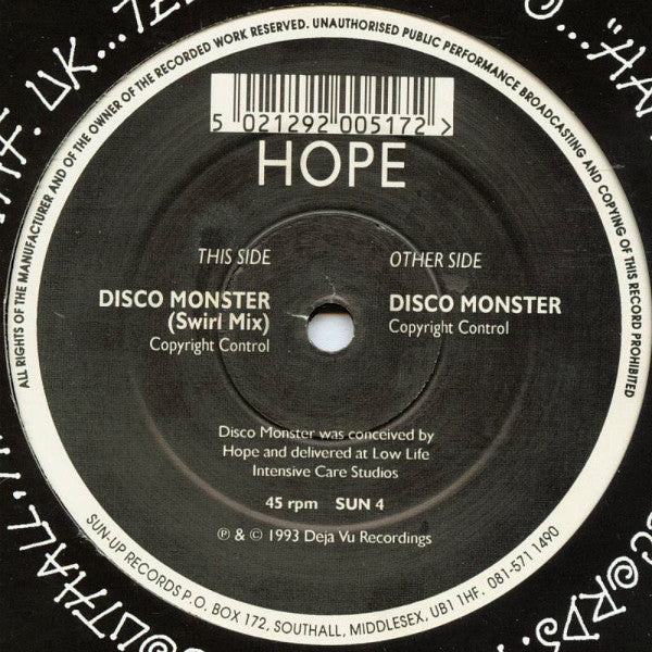 Hope : Disco Monster (12")