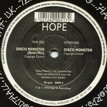Hope : Disco Monster (12")