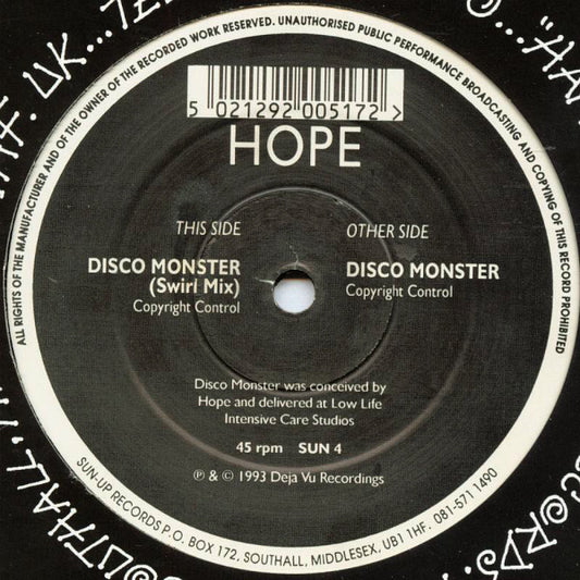 Hope : Disco Monster (12")