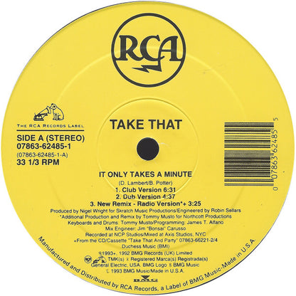Take That : It Only Takes A Minute (12")