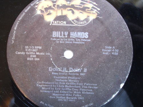 Billy Hands : Doin' It, Doin' It (12")