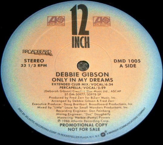 Debbie Gibson : Only In My Dreams (12", Promo, SP)