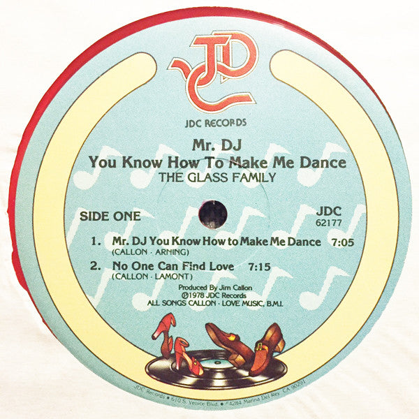 The Glass Family : Mr DJ • You Know How To Make Me Dance (LP, Album, Che)