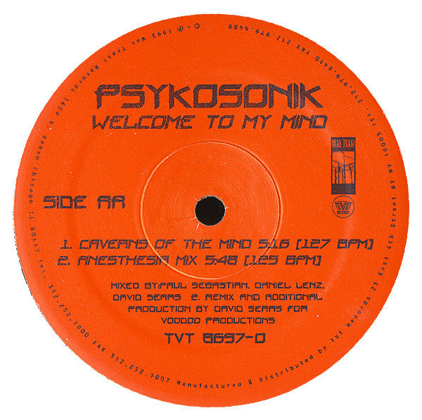 Psykosonik : Welcome To My Mind (12")