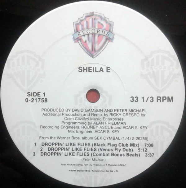 Sheila E. : Droppin' Like Flies (12", Maxi)