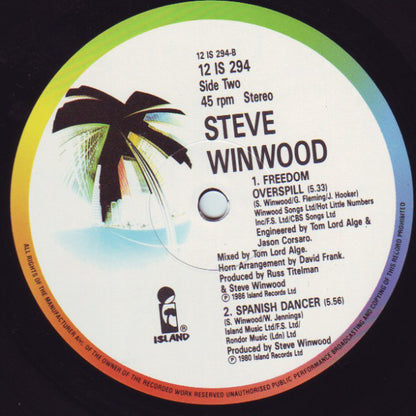 Steve Winwood : Freedom Overspill (12")