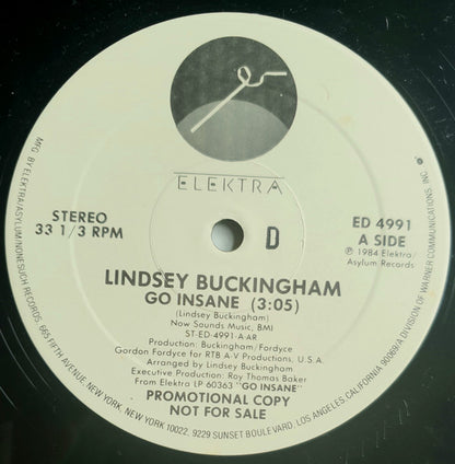 Lindsey Buckingham : Go Insane (12", Promo)