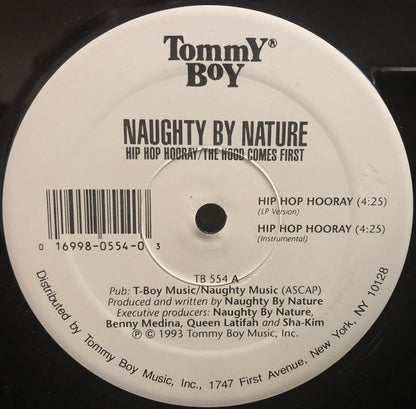 Naughty By Nature : Hip Hop Hooray / The Hood Comes First (12", RE)