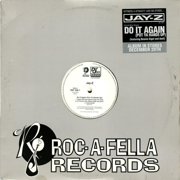 Jay-Z : Do It Again (Put Ya Hands Up) / So Ghetto (12", Promo)