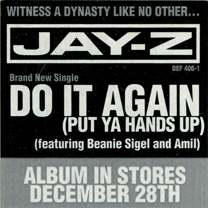 Jay-Z : Do It Again (Put Ya Hands Up) / So Ghetto (12", Promo)