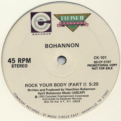 Bohannon* : Rock Your Body (12", Promo)