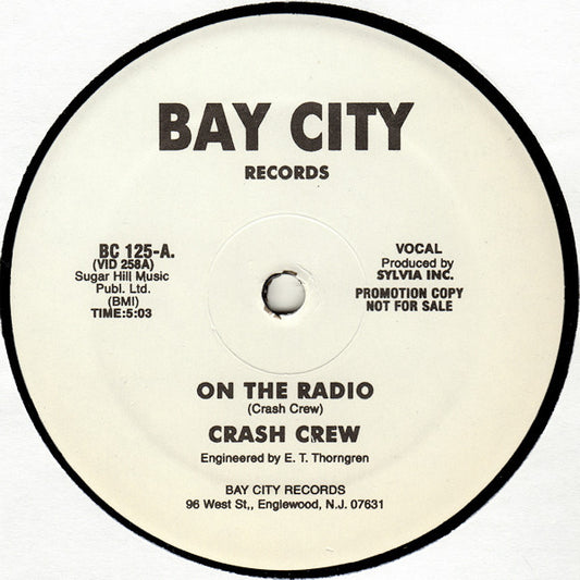 Crash Crew* : On The Radio (12", Promo, RE)